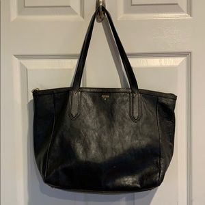 Fossil Leather Sydney Tote Black